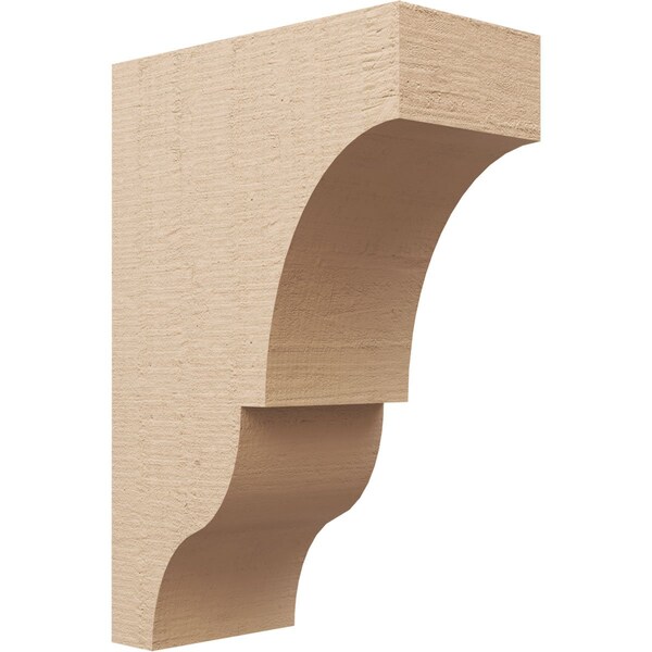 Ekena Millwork 8"W x 16"D x 24"H Classic Asheboro Rough Cedar Woodgrain TimberThane Corbel, Primed Tan CORUR08X16X24ASHRCPR - main